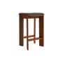 Sgabello alto Chisel 30 Low pelle marrone / Altezza 65 cm - Imbottitura in pelle - Hay