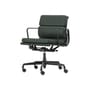 Soft Pad EA 217 Armchair on casters leather green / Eames, 1969 - Vitra