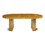 Table à rallonge Bond /Loupe de bois - Ø 114 jusqu'à 216 x 114 cm / 10 personnes - Jonathan Adler