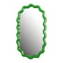 Specchio murale Zigzag materiale plastico verde / 50 x 28 cm - Poliresina - & klevering