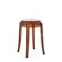 Stappelbarer Hocker Charles Ghost plastikmaterial orange braun / H 46 cm - Polycarbonat - Kartell