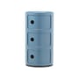 Ablage Componibili plastikmaterial blau (1968) / 3 Schubladen - H 58 cm - Kartell