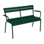 Banc avec dossier Luxembourg métal vert / 2 places - L 131 cm - Fermob