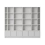 Bibliothèque Stacked bois gris / Configuration 1 - L 262 x H 228 cm - Muuto