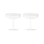 Ripple Champagne cup glass white / Set of 2 - Ribbed Glass - Ferm Living