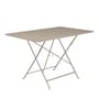 Table pliante Bistro métal beige / 117 x 77 cm - 6 personnes - Trou parasol - Fermob