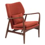 Fauteuil rembourré Peggy tissu rouge orange bois naturel - Pols Potten