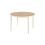 Wooden Round table white beige natural wood / Ø 120 cm - Oak & steel - valerie objects