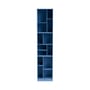 Loom Bookcase wood blue / W 46.8 x D 30 x H 215.8 cm - MONTANA