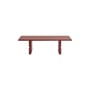 Noon Coffee table wood red / 118 x 58 cm - NOBODINOZ