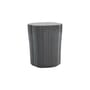 Corteza End table plastic material grey / 36 x 38 x H 48 cm - Kartell