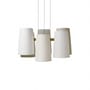 Pendelleuchte Fiesta LED textil weiß / 6 MÖBELZUBEHÖR-Lampenschirme - Ø 77 cm - Dix Heures Dix