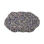 Tappetino Swirl Coco fibre blu / 40 x 80 cm - Hay