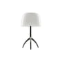 Tischleuchte Lumière Piccola metall glas weiß / mit Dimmer - H 35 cm - Foscarini