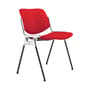 Chaise rembourrée DSC 106 tissu rouge / Giancarlo Piretti, 1965 - ANONIMA CASTELLI