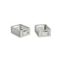Lot de 2 paniers Colour Crate MINI plastique gris / 17 x 13 cm - Recyclé - Hay