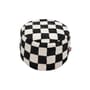 Sitzkissen Point Teddy Chess textil schwarz / Flauschiger Stoff - Ø 50 cm - Fatboy