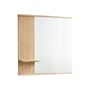 Wandspiegel  holz natur / B 70 x H 72 cm - Integriertes Regal - MOEBE