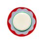 Assiette à dessert Wavy céramique rouge / Ø 20 cm - Peint à la main - LAETITIA ROUGET