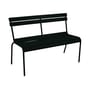 Banc avec dossier Luxembourg métal noir / 3 places - L 118 cm - Fermob