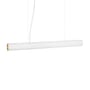 Pendelleuchte Vuelta LED glas weiß Large / L 100 cm - Gestreiftes Glas - Ferm Living