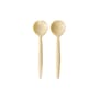Posate da insalata  materiale plastico giallo - HK LIVING