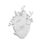 Love in Bloom Vase glass transparent / Human heart - Glass / H 24 cm - Seletti