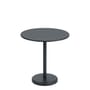 Linear Café Round table metal black / Ø 70 cm - Steel - Muuto