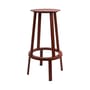 Tabouret haut pivotant Revolver métal rouge / H 75 cm - Hay