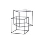 Beistelltisch Thin black table glas schwarz transparent / Nendo, 2011 - 46 x 47 x H 51 cm - Glas - Cappellini