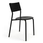 Chaise empilable SSDr plastique noir / Plastique recyclé - TIPTOE