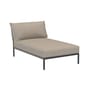 Dormeuse d'extérieur Level 2 tissu beige / Dossier extra moelleux - P 139 cm - Houe