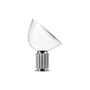 Lampada da tavolo Taccia LED vetro argento / H 64,5 cm - Castiglioni, 1962 - Flos