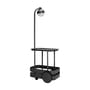 Ablage Jolly Trolley metall grau / Kabellose Lampe mit USB-Aufladung - 78 x 55 x H 200 cm - Fatboy