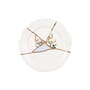 Assiette Kintsugi céramique blanc / or fin - Seletti
