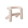 Fauteuil rembourré Extra Bold tissu beige / Tissu Kvadrat uni - Big Game, 2009 - Moustache