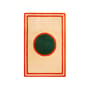 Tappeto Tennis Court tessuto arancione / 180 x 120 cm - Lana a ciuffi - COLORTHERAPIS
