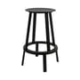 Tabouret haut pivotant Revolver métal noir / H 65 cm - Hay