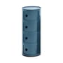 Ablage Componibili plastikmaterial blau / 4 Fächer - H 77 cm - Kartell