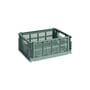 Colour Crate Basket plastic material green Medium / 26.5 x 34.5 cm - Recycled - Hay