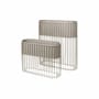 Set de 2 jardinières sur pied Fenja métal beige / L 72 x H 80 cm - BROSTE COPENHAGEN