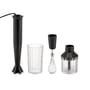 Miscelatore ad immersione Plissé materiale plastico nero / 500 W - Con ciotola graduata, tritatutto e frusta - Alessi