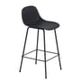 Chaise de bar Fiber Bar / H 65 cm - Pieds métal - Muuto
