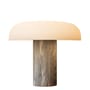 Tropico Grande LED Table lamp glass stone white grey / LED - H 40 cm / Glass & marble - Fontana Arte