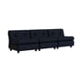 Sofa Amanta textil schwarz / 3-Sitzer - L 238 cm / Neuauflage 1966, Mario Bellini - Hay