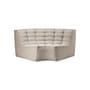 Canapé d'angle N701 tissu beige / Module d'angle arrondi 90° - L 120 cm - Ethnicraft