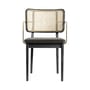 Fauteuil bridge Cannage    / Tissu - Accoudoirs laiton - RED Edition