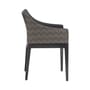 Fauteuil rembourré Madame tissu noir beige - Kartell