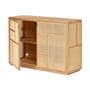 Buffet Air bois naturel / Meuble TV - Cannage rotin - L 120 x H 81 cm - Design House Stockholm