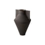 Jana Vase ceramic black / Ø 22.6 x H 34.7 cm - Raw ceramic - Cappellini